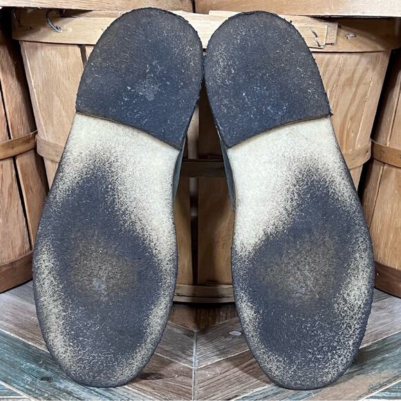 Clarks x Herschel Sage Green Suede Denim Limited Edition Desert Boots Mens 10.5 - Picture 11 of 13